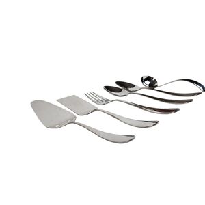 Towle Living Collection 6 pc Hostess Silver Stainless Steel Serving Utensils